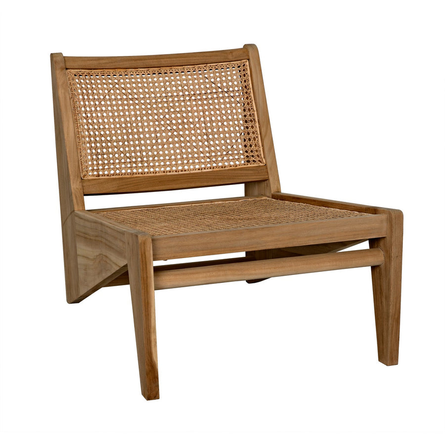 Udine Chair With Caning - Teak-Noir-NOIR-SOF273T-Lounge Chairs-1-France and Son