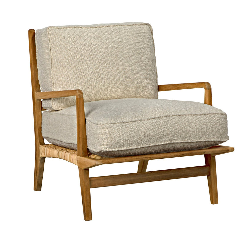 Allister Chair - Down Cushion-Noir-NOIR-SOF325T-WHT-Lounge ChairsWhite-2-France and Son