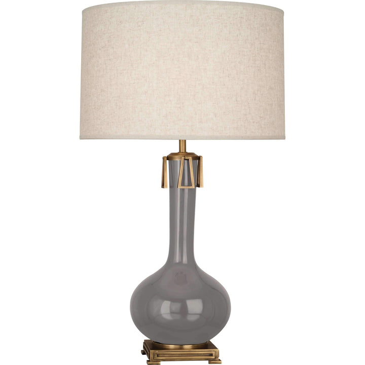 Athena Table Lamp-Robert Abbey Fine Lighting-ABBEY-ST992-Table LampsSmokey Taupe-24-France and Son