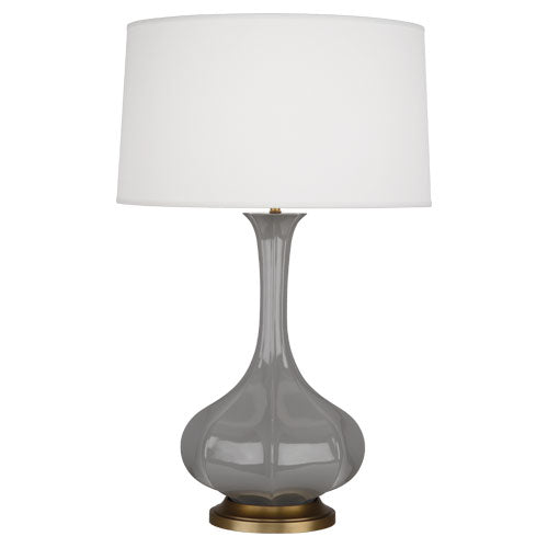 Pike Table Lamp - Aged Brass Base-Robert Abbey Fine Lighting-ABBEY-ST994-Table LampsSmoky Taupe-32-France and Son