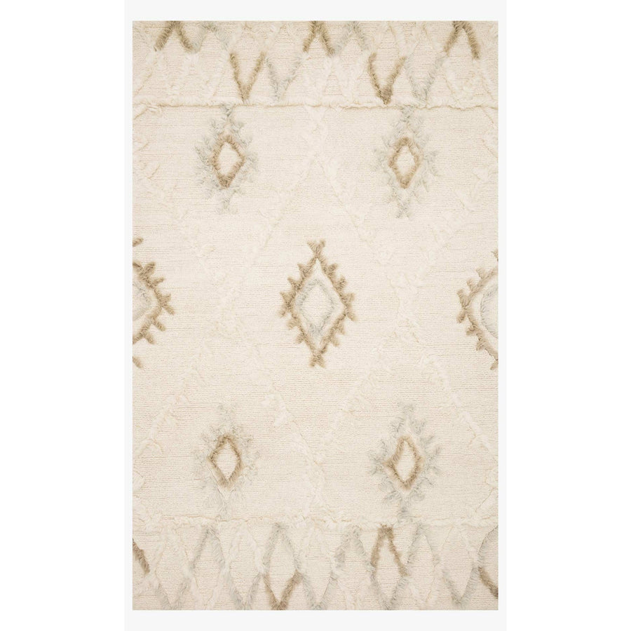 Symbology SYM-01 Ivory / Slate Area Rug-Loloi-LOLOI-SYMBSYM-01IVSL2676-Rugs2'-6" x 7'-6"-1-France and Son