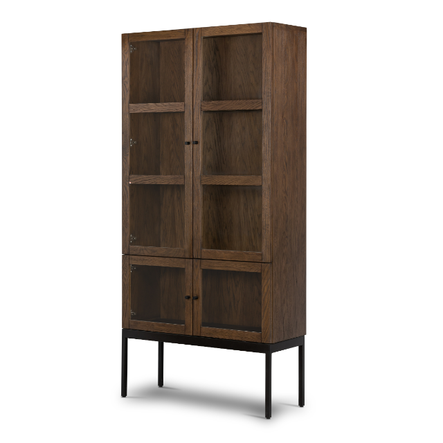Mundi Cabinet-Four Hands-FH-224983-002-Bookcases & CabinetsSmooth Rustic Fawn Veneer-2-France and Son