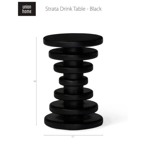 Strata Drink Table-Union Home Furniture-UNION-LVR00556-Coffee TablesBlack-6-France and Son