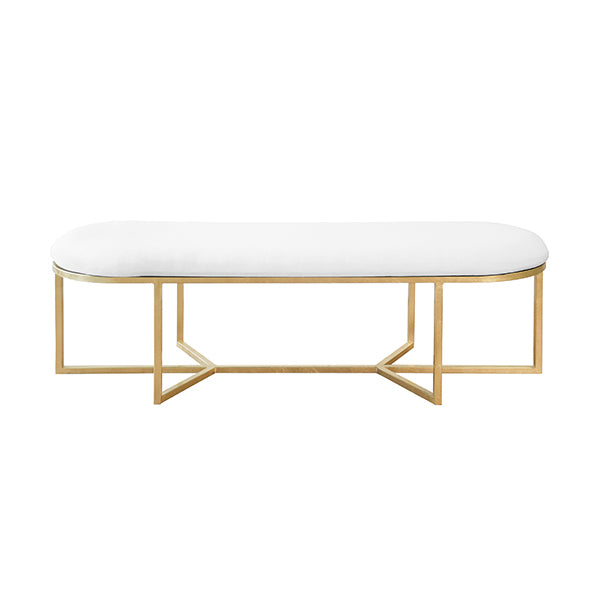 Tamia Bench-Worlds Away-WORLD-TAMIA G-BenchesGold Leaf-1-France and Son