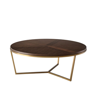 Fisher Round Cocktail Table-Theodore Alexander-THEO-TAS51023.C096-Coffee TablesBrushed Brass-7-France and Son