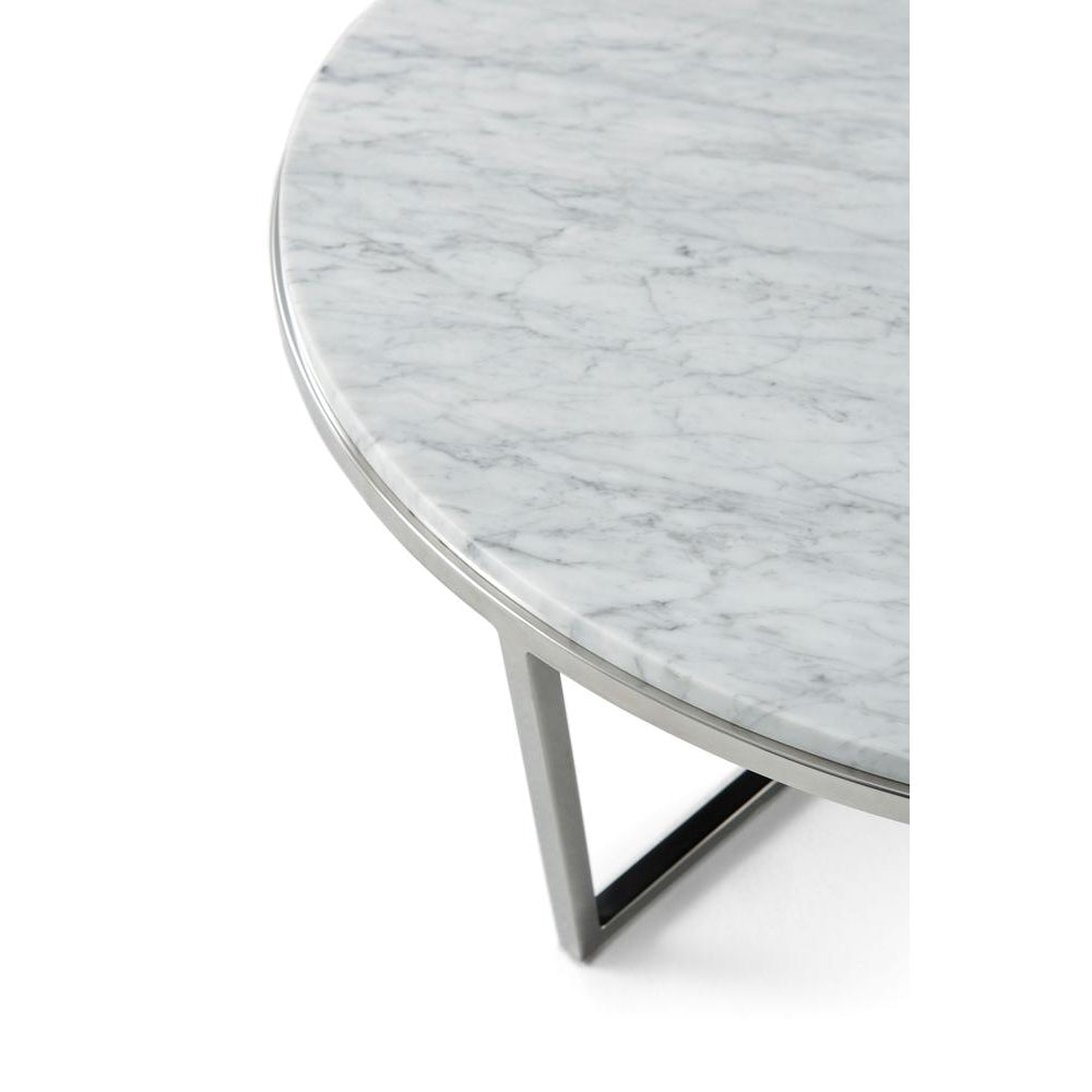 Small Fisher Round Cocktail Table (Marble)-Theodore Alexander-THEO-TAS51035.C096-Coffee TablesBrushed Brass-4-France and Son