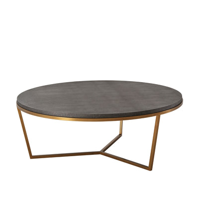 Fisher Round Cocktail Table (Shagreen)-Theodore Alexander-THEO-TAS51036.C096-Coffee TablesTempest-6-France and Son