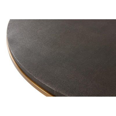 Fisher Round Cocktail Table (Shagreen)-Theodore Alexander-THEO-TAS51036.C095-Coffee TablesOvercast-11-France and Son