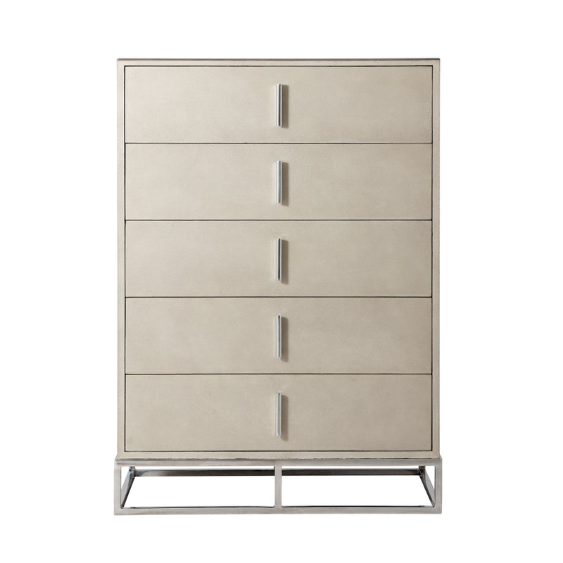 Blain Tall Boy Chest of Drawers-Theodore Alexander-THEO-TAS60013.C095-DressersOvercast-2-France and Son