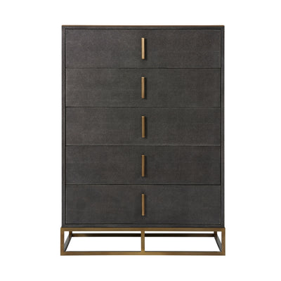 Blain Tall Boy Chest of Drawers-Theodore Alexander-THEO-TAS60013.C095-DressersOvercast-8-France and Son