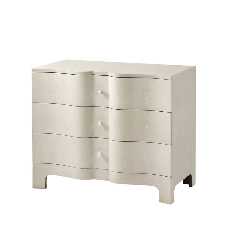 Nolan Serpentine Chest of Three Drawers-Theodore Alexander-THEO-TAS60015L-DressersOvercast-6-France and Son