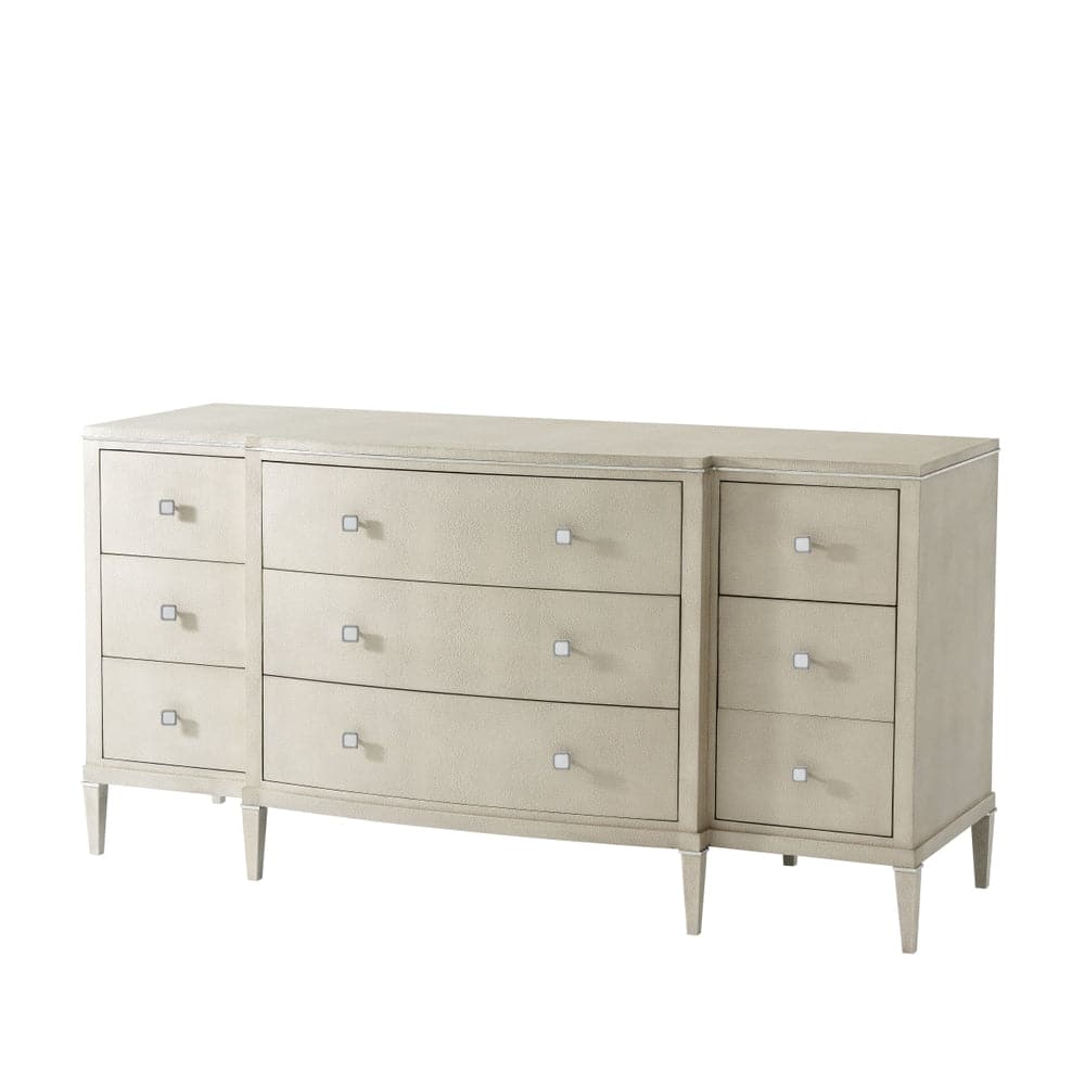 Adeline Break Bowfront Dresser-Theodore Alexander-THEO-TAS60024L-DressersOvercast & Nickel-7-France and Son