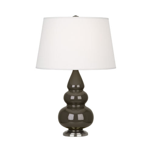 Small Short Gourd Accent Lamp - Antique Silver 24.375"H-Robert Abbey Fine Lighting-ABBEY-CF32X-Table LampsCoffee-1-France and Son