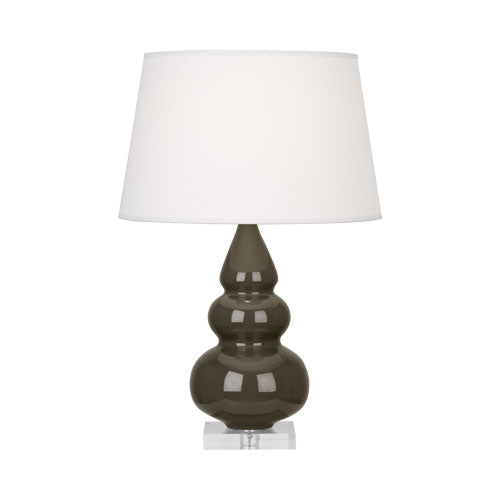 Small Short Gourd Accent Lamp - Lucite Base 24.375"H-Robert Abbey Fine Lighting-ABBEY-TE33X-Table LampsBrown Tea-9-France and Son