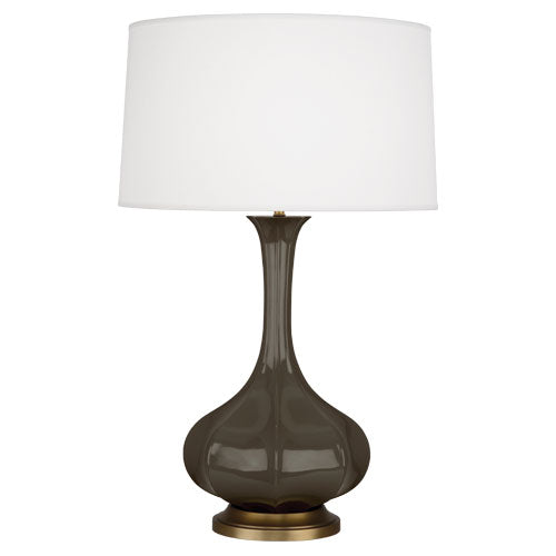 Pike Table Lamp - Aged Brass Base-Robert Abbey Fine Lighting-ABBEY-TE994-Table LampsBrown Tea-13-France and Son