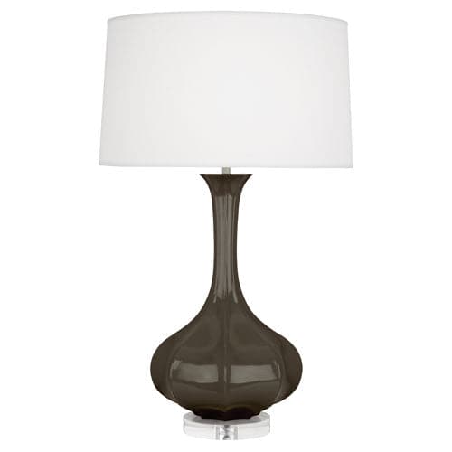 Pike Table Lamp - Lucite Base-Robert Abbey Fine Lighting-ABBEY-TE996-Table LampsBrown Tea-26-France and Son