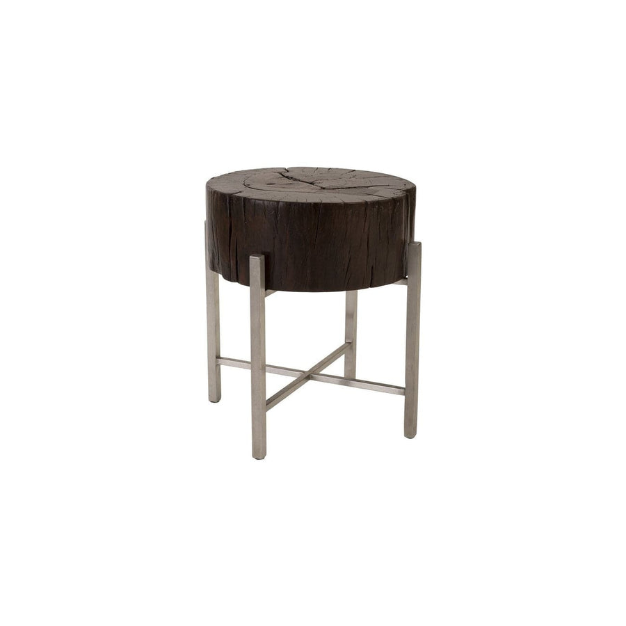 Nestled Cross Cut Side Table - Stainless Steel X Cross Leg-Phillips Collection-PHIL-TH89140-Side Tables-1-France and Son
