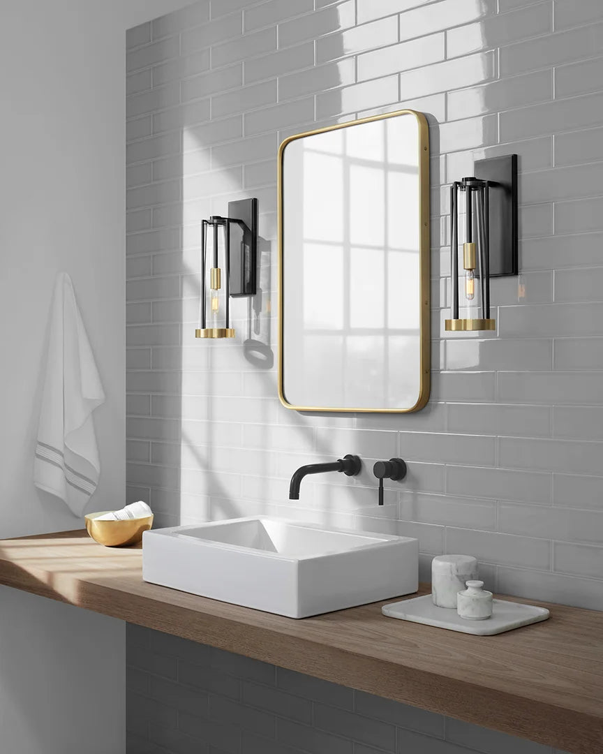Collin Bracketed Sconce-Visual Comfort-VISUAL-TOB 2275BZ/HAB-CG-Wall LightingBronze and Brass-Clear-3-France and Son