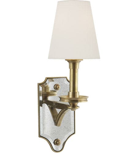 Vincenzo Mirrored Sconce-Visual Comfort-VISUAL-TOB 2330HAB-L-Wall LightingHand-Rubbed Antique Brass-2-France and Son