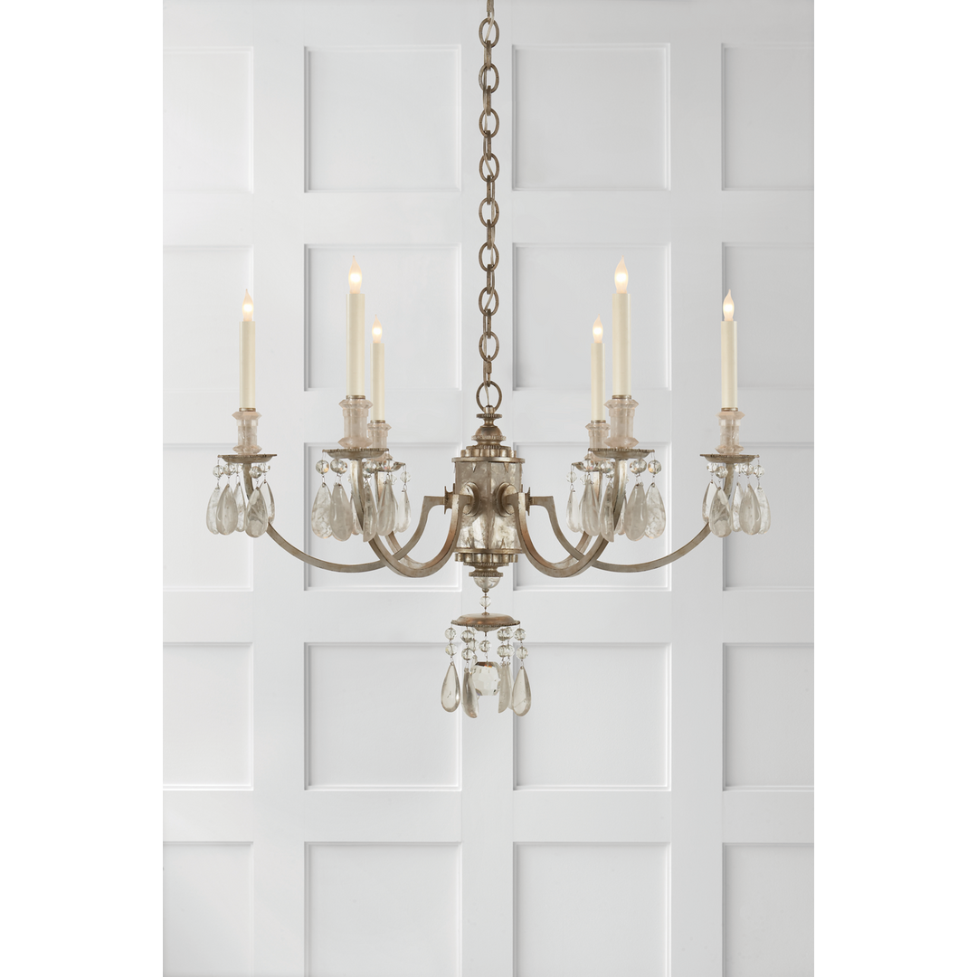 Elle Chandelier-Visual Comfort-VISUAL-TOB 5036BSL-ChandeliersBurnished Silver Leaf-2-France and Son