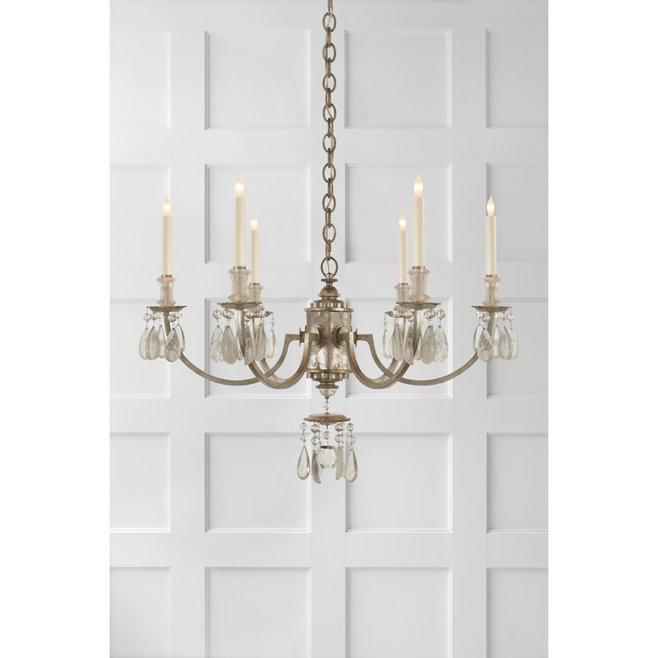 Elle Chandelier-Visual Comfort-VISUAL-TOB 5036BSL-ChandeliersBurnished Silver Leaf-2-France and Son