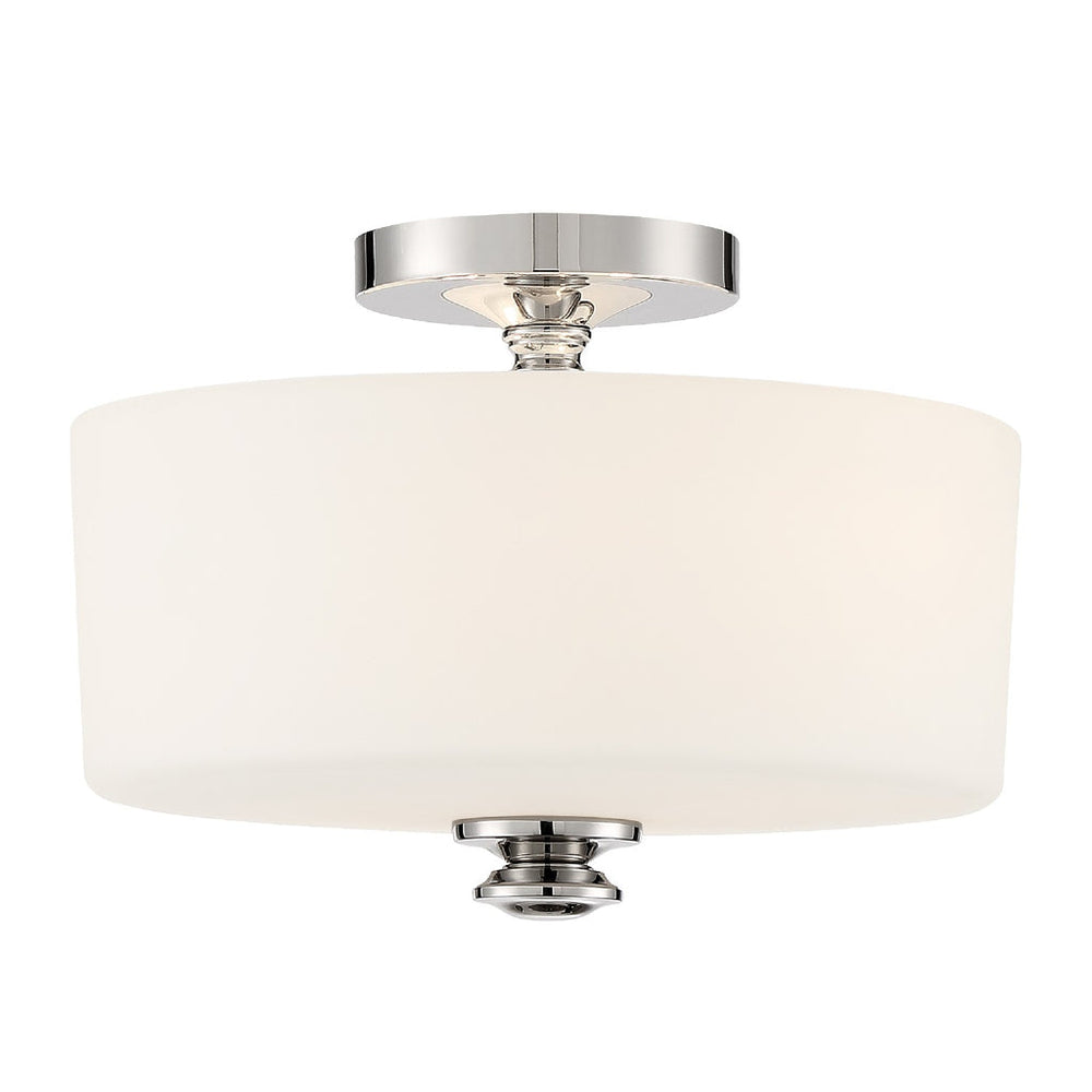 Travis 2 Light Ceiling Mount-Crystorama Lighting Company-CRYSTO-TRA-A3302-PN-PendantsPolished Nickel-2-France and Son