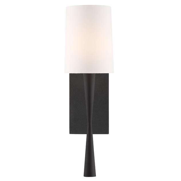 Trenton 1 Light Forged Sconce-Crystorama Lighting Company-CRYSTO-TRE-221-BF-Wall LightingBlack-1-France and Son