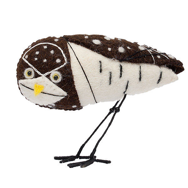 Felt Bird - Burrowing Owl-Gold Leaf Design Group-GOLDL-TX715-Decorative Objects-1-France and Son