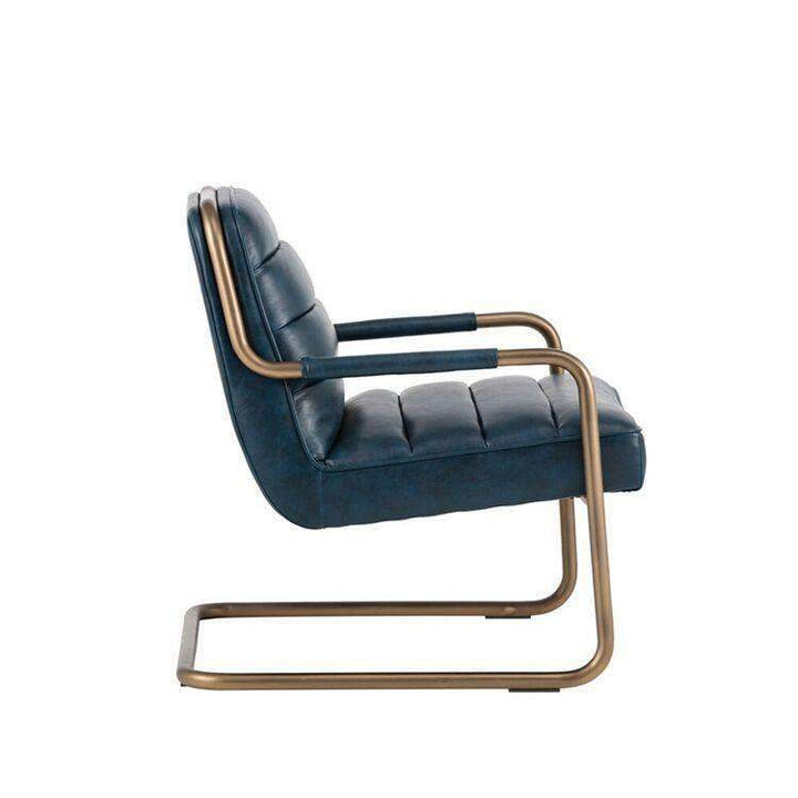 Lincoln Lounge Chair - Rustic Bronze-Sunpan-SUNPAN-102586-Lounge ChairsBlue-5-France and Son