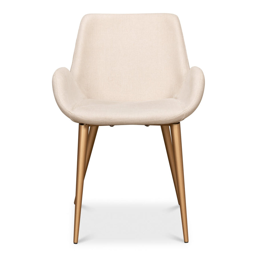 Thao Chair Gold Legs Flax Linen-SARREID-SARREID-U232-ASF01-Dining Chairs-1-France and Son