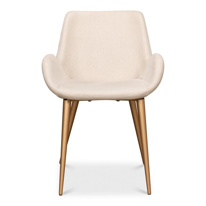 Thao Chair Gold Legs Flax Linen-SARREID-SARREID-U232-ASF01-Dining Chairs-1-France and Son