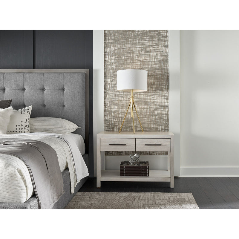 Siltstone Gray Two Drawer Nightstand-Universal Furniture-UNIV-U042350-Nightstands-2-France and Son