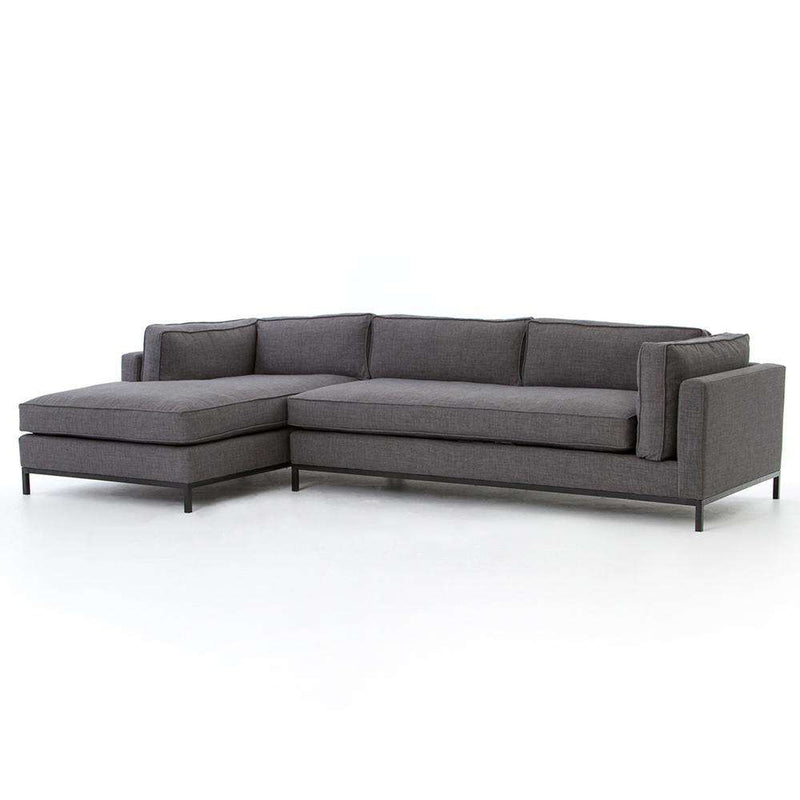 Grammercy Sectional-Four Hands-FH-UATR-001-BCH-Sectionals2 PC Left Chaise-Bennett Charcoal-1-France and Son