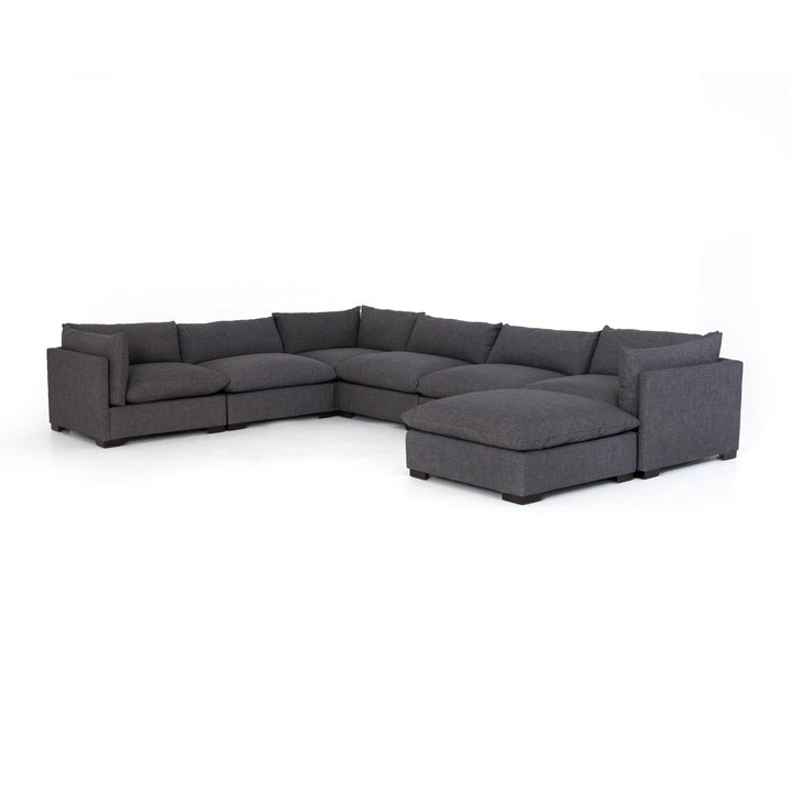 Westwood Sectional with Ottoman-Four Hands-FH-UATR-S08-008-Sectionals6-Pc Sectional-Bennett Charcoal-15-France and Son