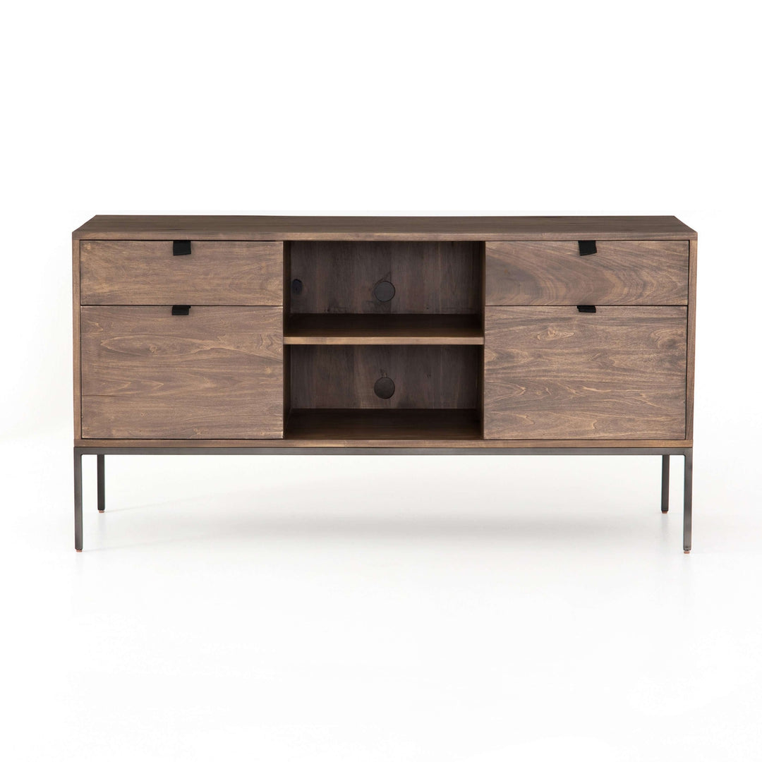 Travis Modular Filing Credenza-Four Hands-FH-UFUL-035-Sideboards & CredenzasAuburn Poplar-4-France and Son