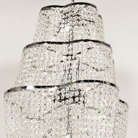 Liam Tiered Crystal Chandelier-France & Son-UR798S-Chandeliers-5-France and Son