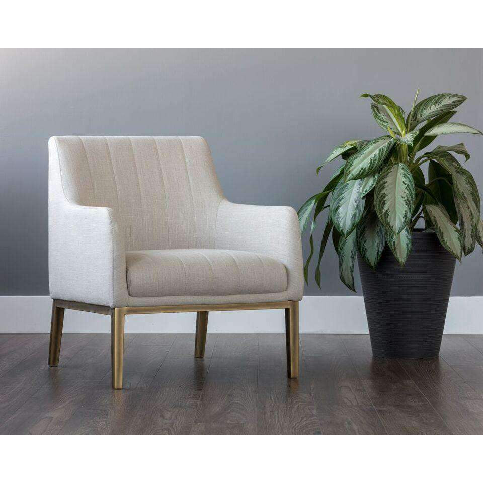 Wolfe Lounge Chair - Rustic Bronze-Sunpan-SUNPAN-102771-Lounge ChairsBeige Linen-5-France and Son