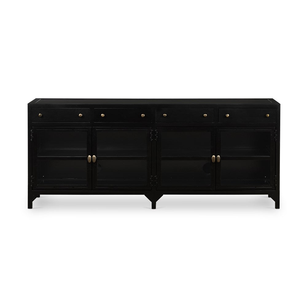 Shadow Box Media Console-Four Hands-FH-VBEL-F037-Media Storage / TV StandsBlack-5-France and Son