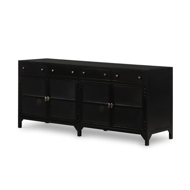 Shadow Box Media Console-Four Hands-FH-VBEL-F037-Media Storage / TV StandsBlack-1-France and Son