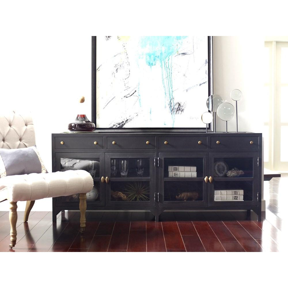 Shadow Box Media Console-Four Hands-FH-VBEL-F037-Media Storage / TV StandsBlack-3-France and Son