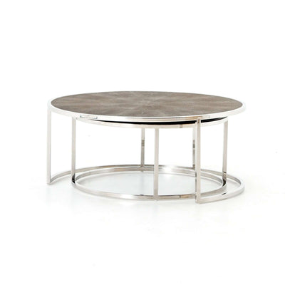 Shagreen Nesting Coffee Table-Four Hands-FH-VBEN-018-Coffee TablesGrey-9-France and Son