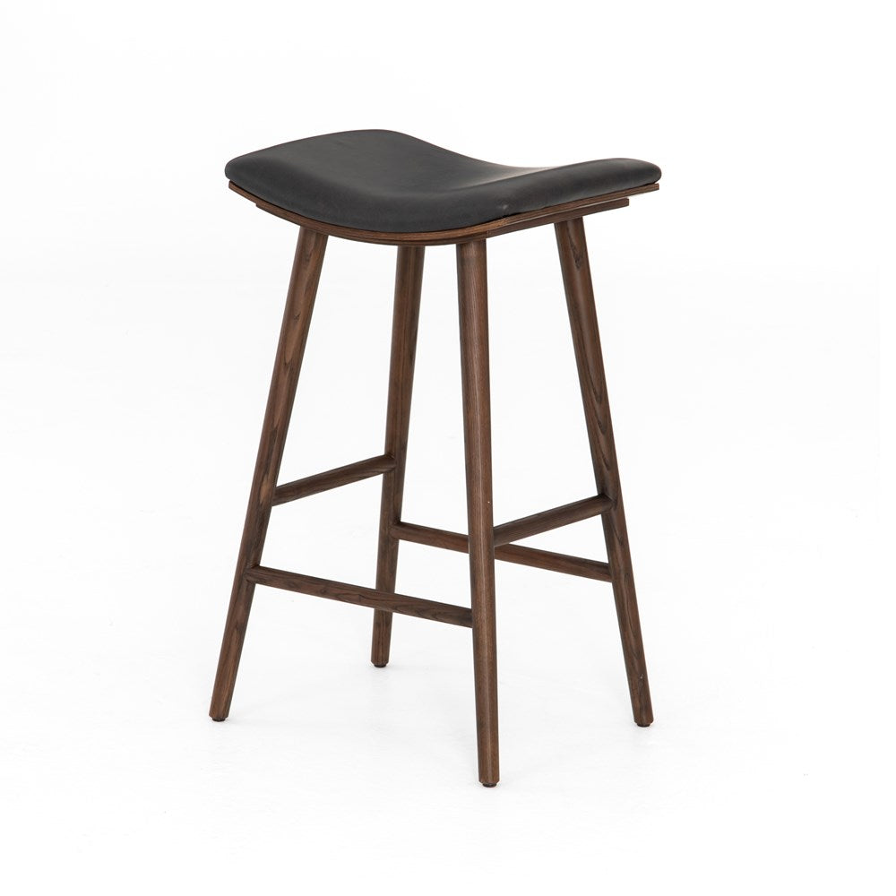 Union Bar + Counter Stool-Four Hands-FH-VBFS-037-405-Bar StoolsBar-Distressed Black / Warm Ash-13-France and Son