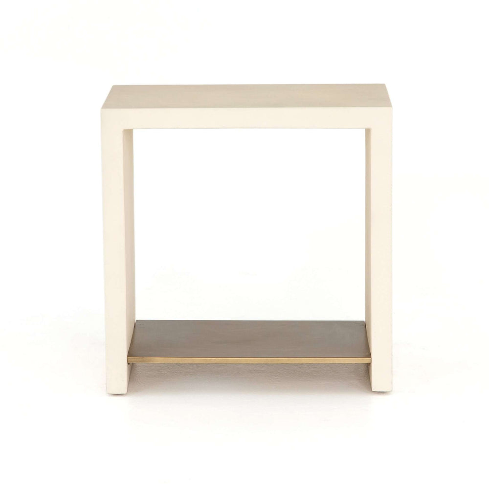 Hugo End Table - Parchment White-Four Hands-FH-VEVR-003B-Side Tables-2-France and Son