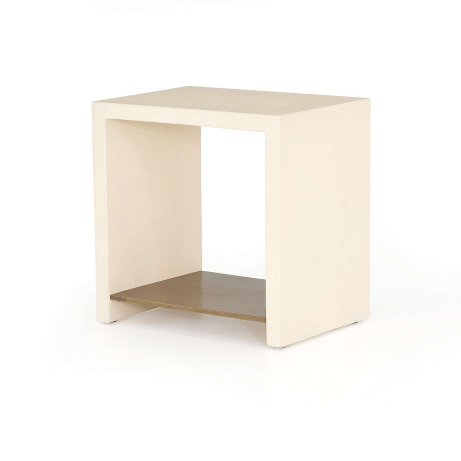 Hugo End Table - Parchment White-Four Hands-FH-VEVR-003B-Side Tables-1-France and Son