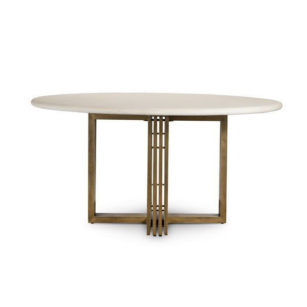 Mia Dining Table-Four Hands-FH-VEVR-047-Dining TablesAntique Brass-4-France and Son