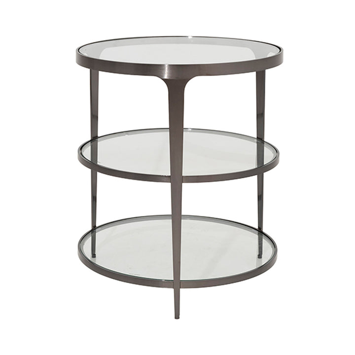 Vienna End table-Worlds Away-WORLD-VIENNA ABR-2-Side TablesGunmetal-2-France and Son