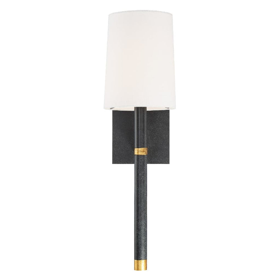 Weston 1 Light Wall Mount-Crystorama Lighting Company-CRYSTO-WES-9901-BK-GA-Wall Lighting-1-France and Son