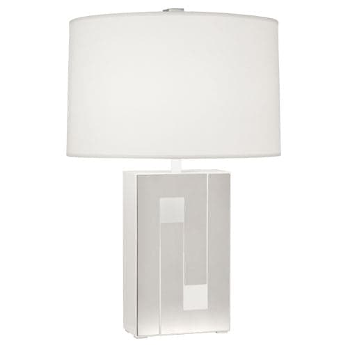 Blox Table Lamp-Robert Abbey Fine Lighting-ABBEY-WH579-Table LampsWhite Enamel Finish-2-France and Son