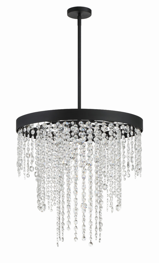 Winham 6 Light Chandelier-Crystorama Lighting Company-CRYSTO-WIN-616-BF-CL-MWP-ChandeliersBlack Forged-7-France and Son
