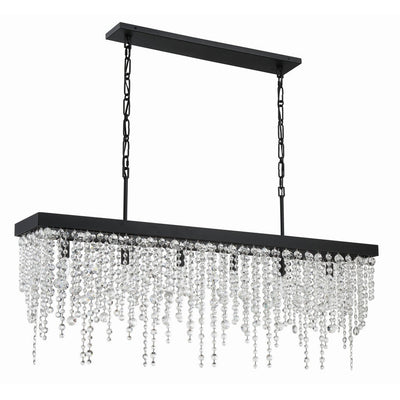 Winham 6 Light Chandelier-Crystorama Lighting Company-CRYSTO-WIN-617-BF-CL-MWP-ChandeliersBlack Forged-2-France and Son